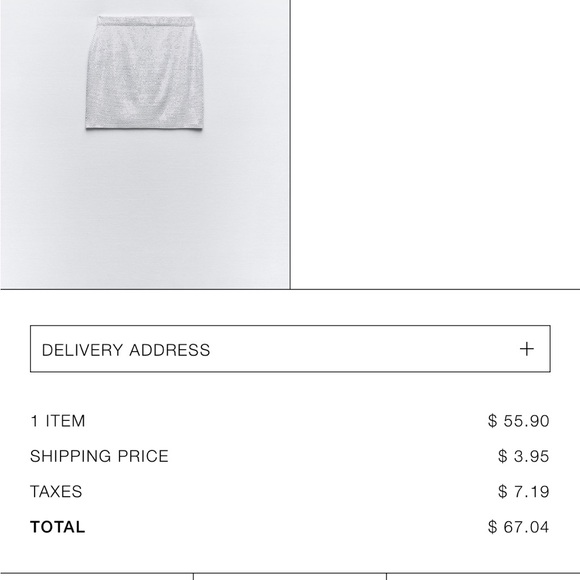 Zara white & crystal skirt. - Picture 4 of 5